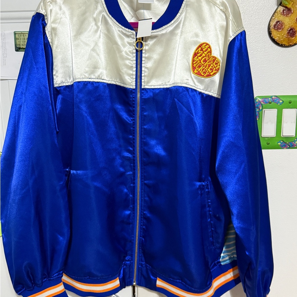 Disney Blue and White Bomber Jacket